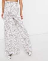 Thumbnail for your product : Sisters Of The Tribe Petite wide leg pants in floral co-ord
