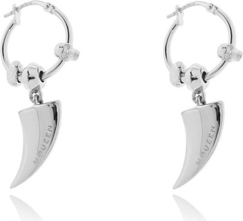 Alexander McQueen Tiger-Claw Logo Engraved Earrings