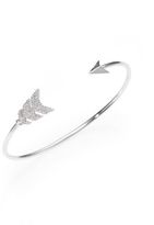Thumbnail for your product : Jade Jagger Diamond & Sterling Silver Small Arrow Cuff Bracelet
