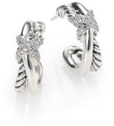 Thumbnail for your product : David Yurman Petite X Crossover Earrings with Diamonds