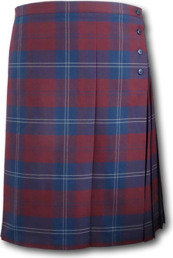 Albert Prendergast Maroon Tartan Kilt Skirt in A Range of Sizes (30