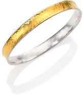 Thumbnail for your product : Gurhan Edifice 24K Yellow Gold & Sterling Silver Concave Hourglass Bangle Bracelet