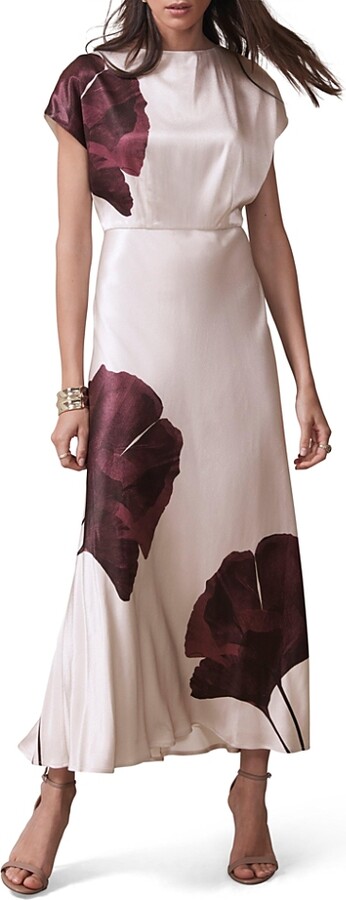 Mint Velvet Women's Floral Print Satin Maxi Dress