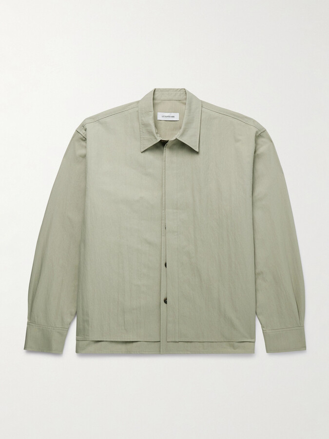 LE 17 SEPTEMBRE Layered Nylon and Cotton-Blend Twill Shirt