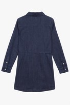 Thumbnail for your product : 7 For All Mankind Girls S-Xl Long-Sleeve Snap-Up Denim Shirtdress In Rinsed Indigo