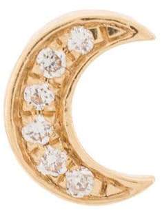 Loquet 18kt gold Diamond Moon Charm necklace
