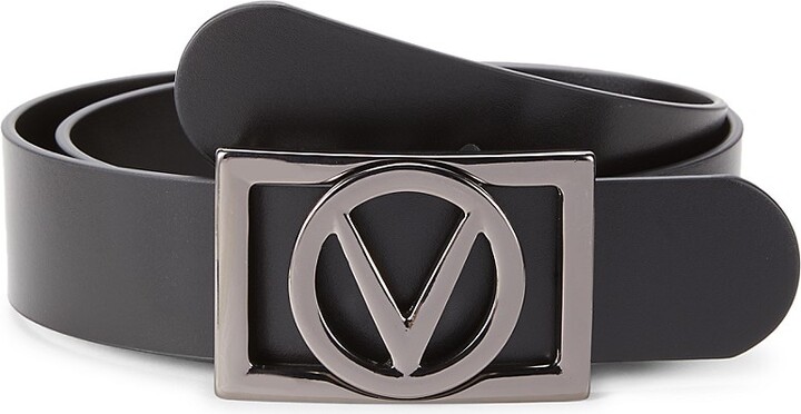 Valentino by Mario Valentino Dolly Leather Belt - Black - Medium