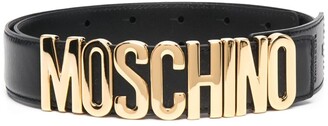 Moschino Logo-Plaque Adjustable-Fit Belt