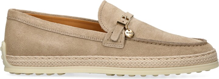 Tod's Suede City Gommino Espadrille Shoes