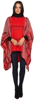 Thumbnail for your product : Vince Camuto Exaggerated Plaid Poncho Women's Clothing