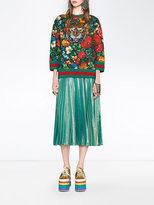 Thumbnail for your product : Gucci Floral print with tiger sweatshirt - women - Cotton - XS