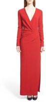 Thumbnail for your product : Lanvin Women's Side Drape Long Sleeve Gown