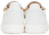 Thumbnail for your product : Giuseppe Zanotti White Croc Frankie Sneakers