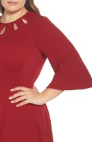 Thumbnail for your product : Gabby Skye Plus Size Women's Keyhole Neck Ottoman Fit & Flare Dress
