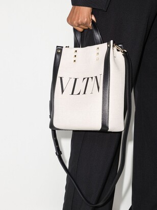 Mini Canvas Tote Bag With Vltn Print by Valentino Garavani at