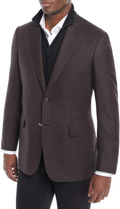 Brioni Men's Check Wool/Silk Jacket