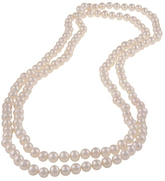 DaVonna 7-8mm White Freshwater Pearl Endless Necklace, 48-inch