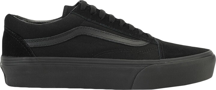 Vans Old Skool black platform sneakers - ShopStyle