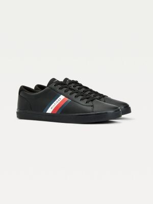 essential vulcanised leather trainers