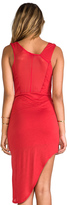 Thumbnail for your product : Heather Asymmetrical Surplice Dress
