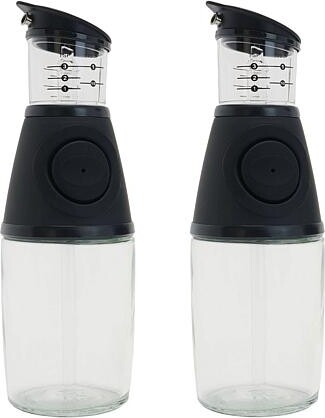 Wolfgang Puck® 2-pack Oil & Vinegar Dispensers with 8 oz. Capacity - Black