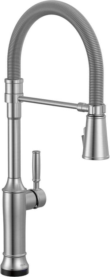 Delta Renaldi Touch2O Spring Spout Arctic Stainless 23.13 in. H Pull Down Sprayer Kitchen Faucet 360° Spout Swivel