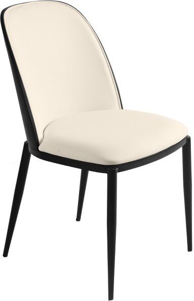 LeisureMod LeisureModTuleModernDiningChairwithPULeatherVelvetorSuedeSeatandBlackSteelFrame–KitchenDiningRoomHomeCafeTableSeating