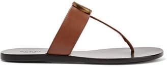 Gucci Marmont Logo-embellished Leather Sandals