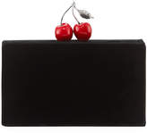Thumbnail for your product : Edie Parker Jean Cherry Velvet Clutch Bag