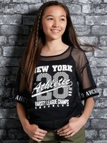 Thumbnail for your product : M&Co New York print mesh t-shirt