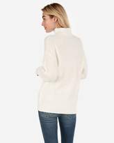 Thumbnail for your product : Express Cable Knit Mock Neck Oversized Tunic Sweater