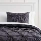 Thumbnail for your product : Pottery Barn Teen Ruched Rosette Organic Duvet Cover, Full/Queen, White