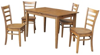 International Concepts Dining Height Table with 4 Emily Chairs