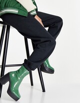 Thumbnail for your product : Topshop Billie platform sock boot in green