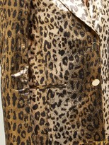 Thumbnail for your product : Sara Battaglia Single-breasted Leopard-print Lame Jacket - Leopard