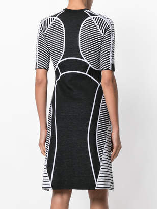 Versace graphic knit panelled dress