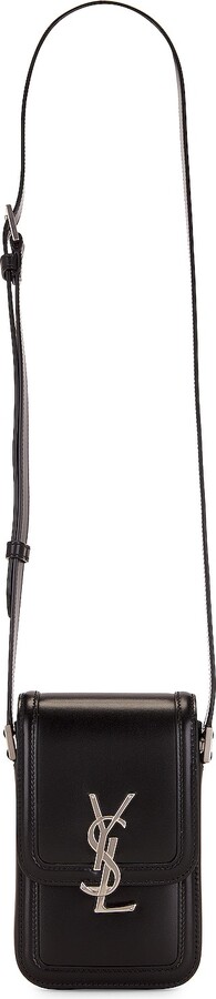 Saint Laurent Solferino Phone Case Bag in Black