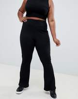 Thumbnail for your product : ASOS Curve DESIGN Curve Flare Leggings in Rib