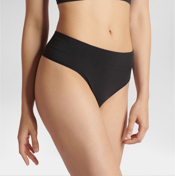 Allegra K Women's Unlined No-show Comfortable Available In Plus Size Thongs  Black Small : Target