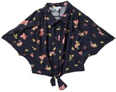 Thumbnail for your product : Love, Fire Printed Button Tie Front Top
