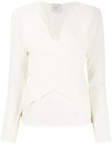 Thumbnail for your product : Alysi Wrap-Style Front Back Tie Blouse