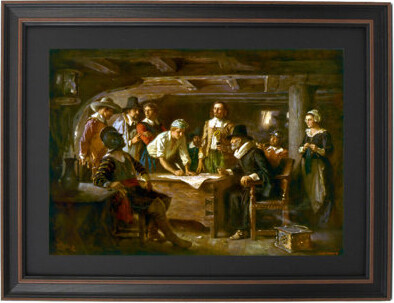 Alcott Hill The Mayflower Compact By Jean Leon Gerome Ferris