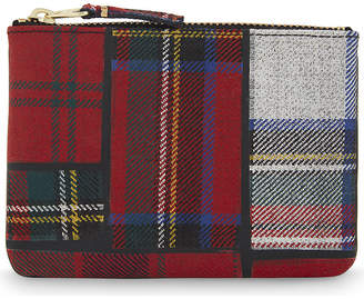 Comme des Garcons Tartan small wool pouch