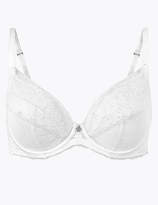 Thumbnail for your product : RosieMarks and Spencer Spot Mesh & Lace Non-Padded Plunge Bra DD-G