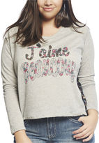 Thumbnail for your product : Wet Seal French Floral Chiffon Sweatshirt