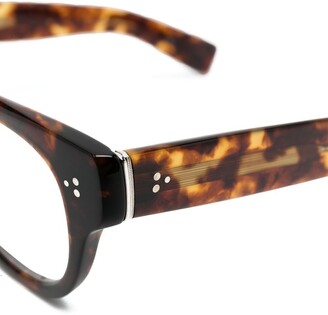 Eyevan 7285 Tortoiseshell-Effect Frame Glasses