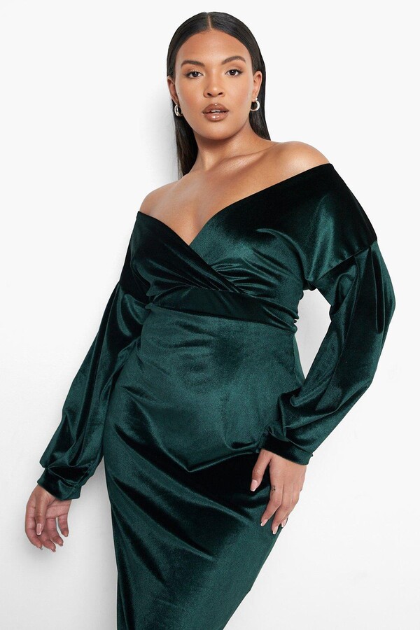 emerald green cocktail dress plus size