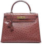 Thumbnail for your product : Hermes Pre-Owned Rouge H Ostrich Kelly 28cm Bag