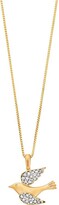 Thumbnail for your product : Gemminded 18k Gold Over Silver 1/6 Carat T.W. Diamond Bird Pendant Necklace