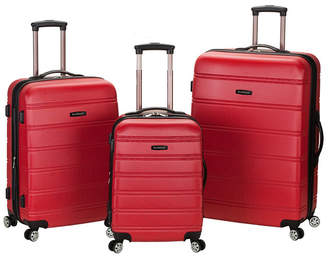 Rockland Melbourne 3-Piece ABS Luggage Set